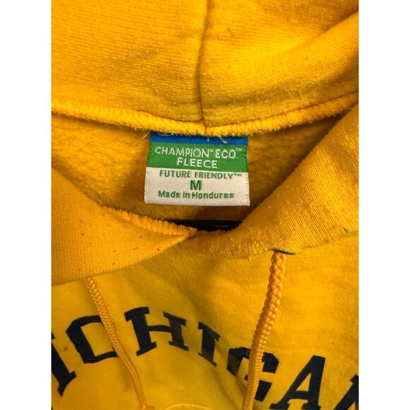 University of Michigan Yellow Pullover Champion Sweatshirt Sz Medium Unisex NCAA - Picture 4 of 6